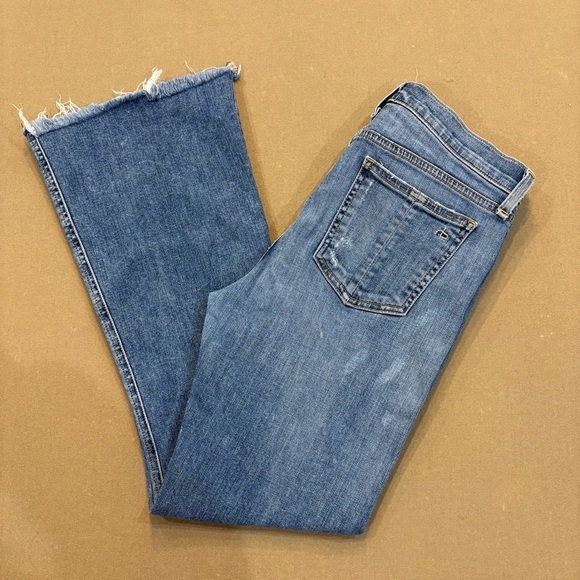 rag & bone Denim - Rag & Bone Women’s 10 Inch Crop Flare Distressed Jeans Size 27